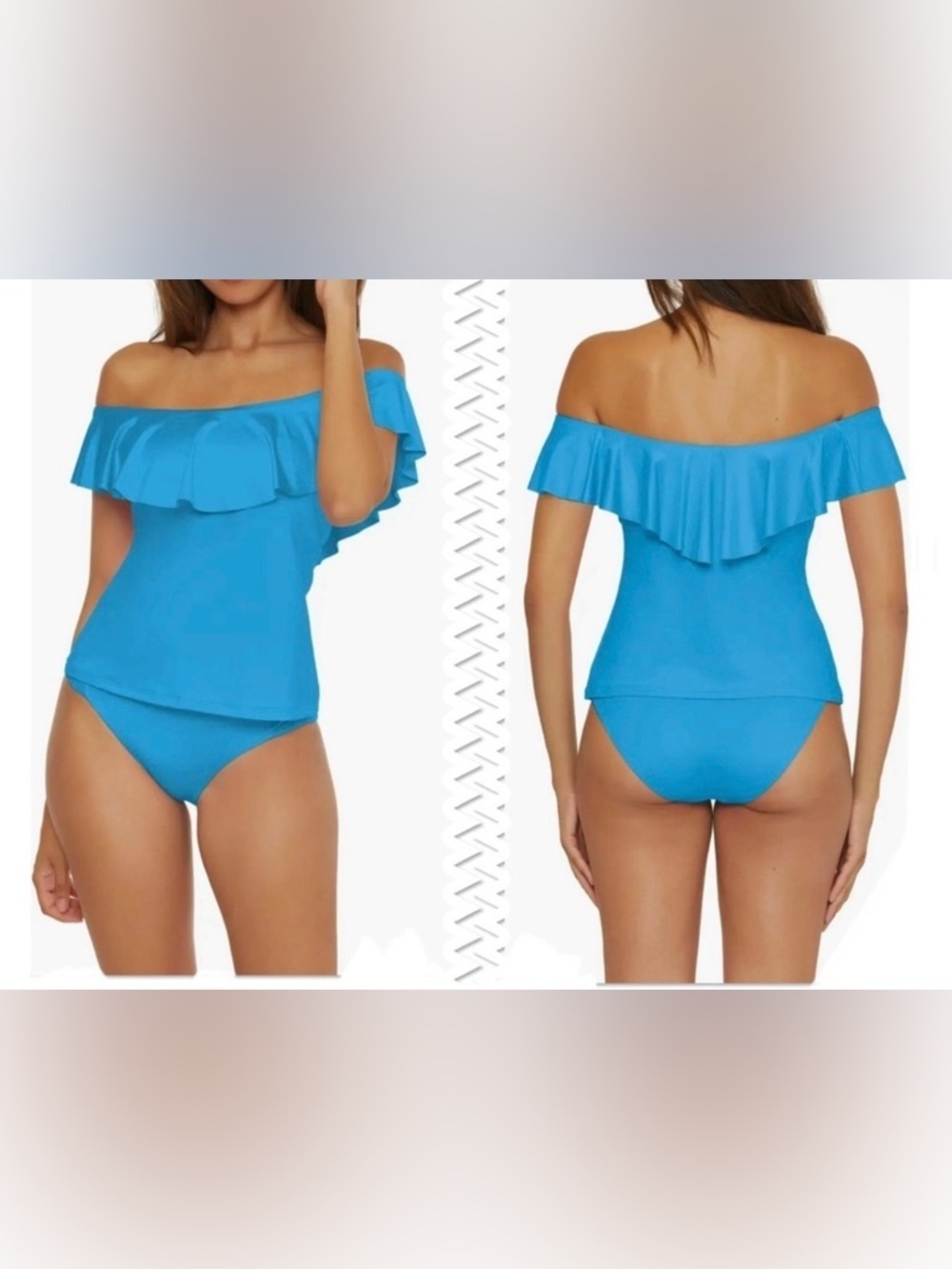 Monaco Ruffle Off-the-Shoulder Tankini Top and Bottom